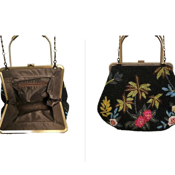 Vintage Beaded Palm Tree Purse - Picture 2 of 2